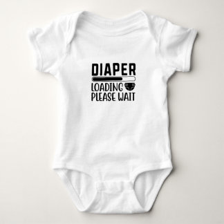 Diaper Loading Pls Wait Baby Unisex Bodysuit