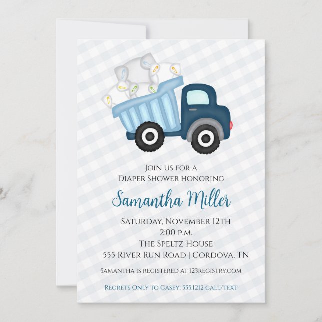 Diaper Party Baby Shower Invitation (Front)