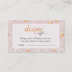 Diaper Raffle A Little Pumpkin Fall Baby Shower Enclosure Card