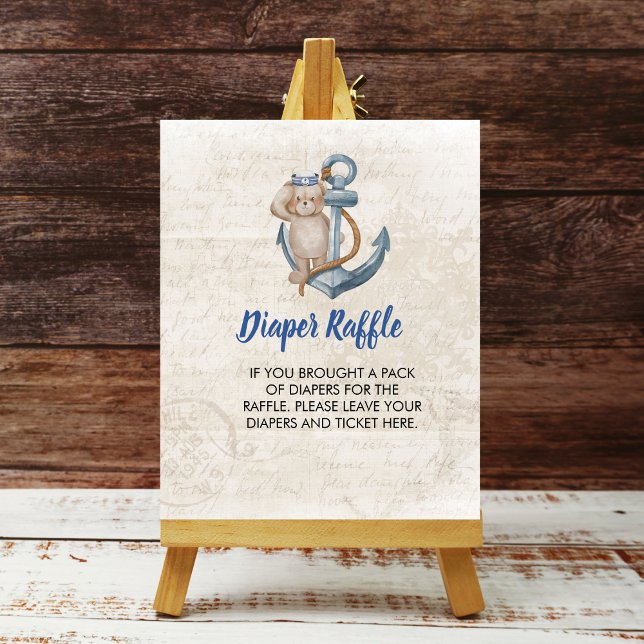 Diaper Raffle Ahoy Its A Boy Nautical Theme Poster (Creator Uploaded)
