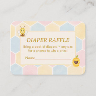DIAPER RAFFLE Baby Bee Gender Reveal Enclosure Card