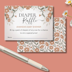 Diaper Raffle Baby in Bloom Shower Gender Neutral Enclosure Card