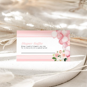 Diaper Raffle Baby Shower Card Pink