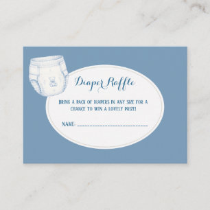 Diaper Raffle Baby Shower enclosure Card