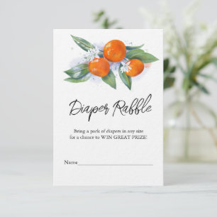 "Diaper Raffle" Baby Shower Enclosure Card