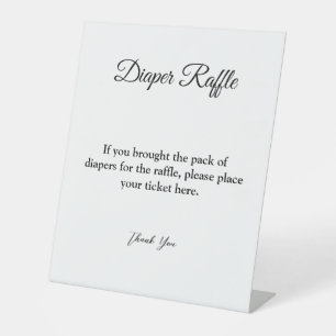 diaper raffle baby shower game pedestal sign