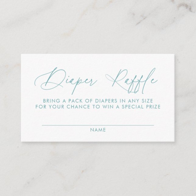 Diaper Raffle Baby Shower Insert (Front)