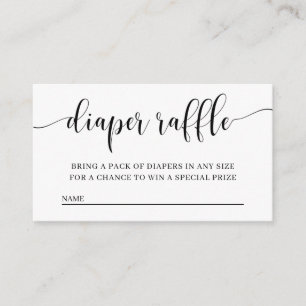 Diaper Raffle Baby Shower Invitation Insert Card