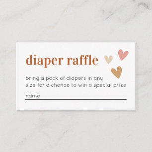 Diaper Raffle Baby Shower Invitation Insert Card