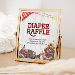 Diaper Raffle BBQ Backyard Rustic Baby Shower Poster<br><div class="desc">Diaper Raffle BBQ Backyard Rustic Baby Shower Poster.</div>