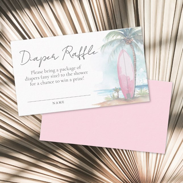 Diaper Raffle Beach Baby Shower Enclosure Card (Diaper Raffle Beach Baby Shower Enclosure Card)