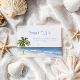 Diaper Raffle Beach Baby Shower Insert