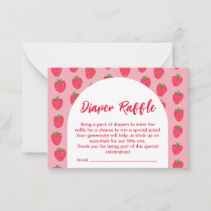 Diaper Raffle Berry Sweet Baby Cute Flat Note Card