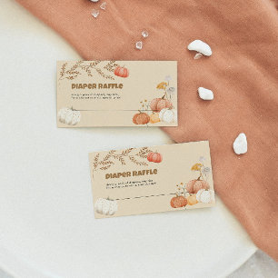 Diaper Raffle Boho Pumpkin Baby Shower Card