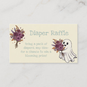 Diaper Raffle- Boos and Blooms Baby Shower Enclosure Card