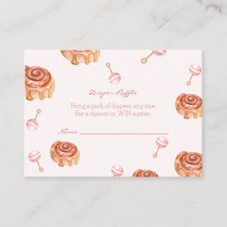 Diaper Raffle Brunch and Baby Shower Girl Enclosure Card