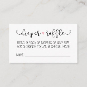 Diaper Raffle Card