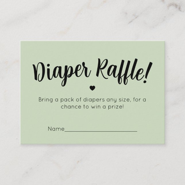 Diaper Raffle Card (Front)