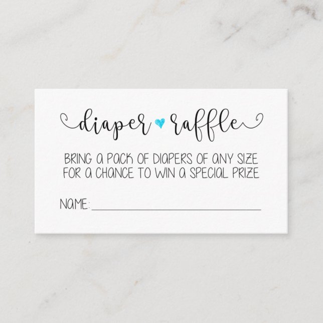 Diaper Raffle Card (Front)