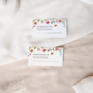Diaper Raffle Card Floral