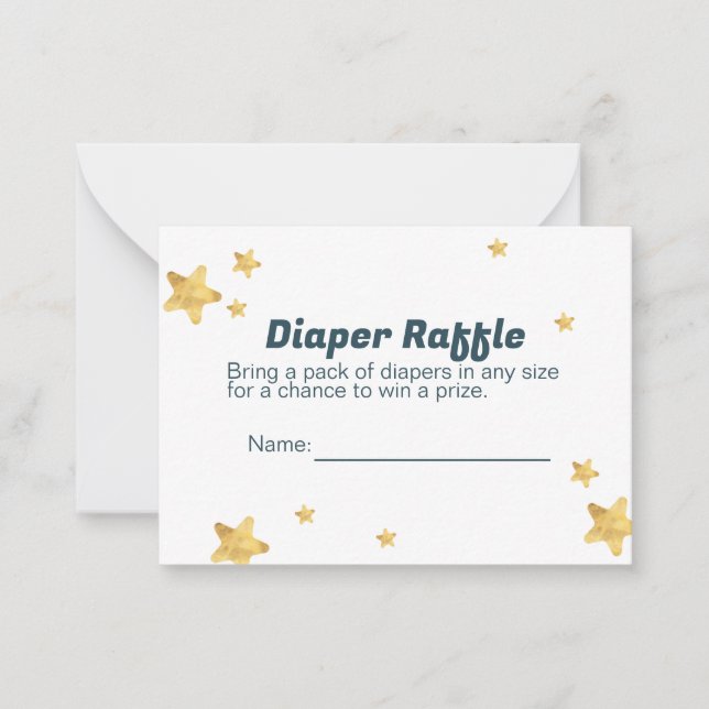 Diaper Raffle Card for Baby Shower  (Front)