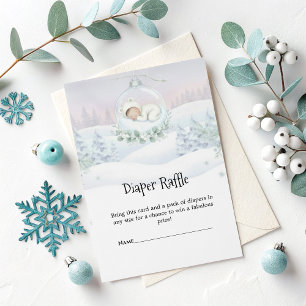 Diaper Raffle Card Our Little Snowbaby Shower