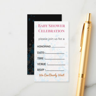 Diaper Raffle Card Tickets   Elegant Insert