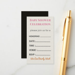 Diaper Raffle Card Tickets   Elegant Insert