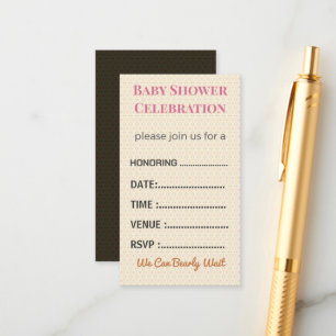 Diaper Raffle Card Tickets   Elegant Insert
