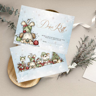 Diaper Raffle Card Winter Puppy Baby Shower