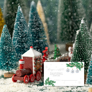 Diaper Raffle Clothesline Ornaments Baby Shower  Enclosure Card
