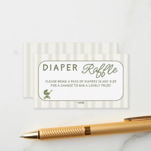 Diaper Raffle Coffee Brewing Brunch Baby Shower Enclosure Card