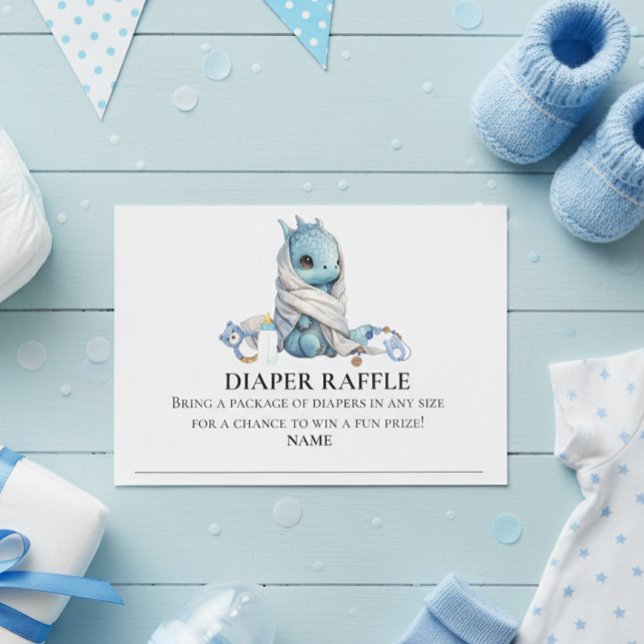 Diaper Raffle Dragon  Baby shower Invitation (Creator Uploaded)