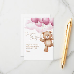 Diaper Raffle Enclosure Card for a baby shower.