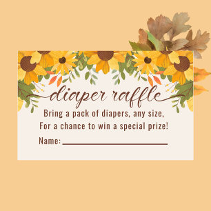 Diaper Raffle Fall Baby Shower Enclosure Card
