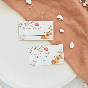 Diaper Raffle Fall Pumpkin Baby Shower Card