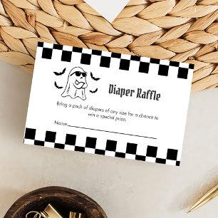 Diaper Raffle Funny Boo Halloween Party Enclosure Card