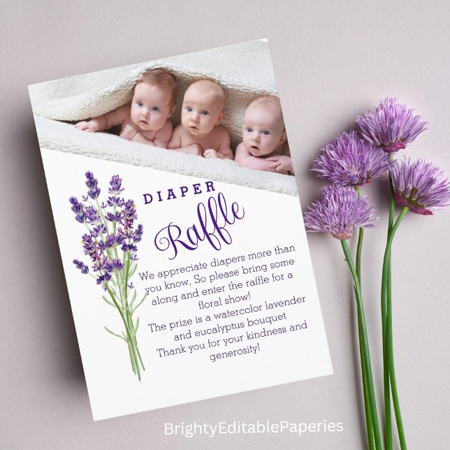 Diaper Raffle Game Sign Cards, Thank You Card (Creator Uploaded)