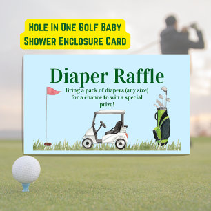 Diaper Raffle Hole In One Golf Baby Shower Enclosure Card