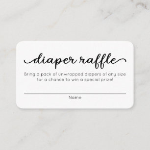 Diaper Raffle Insert Card for Baby Shower