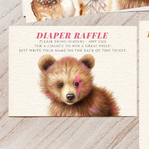 Diaper Raffle Lightning Bolt Cub Baby Shower Enclosure Card