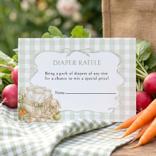 Diaper Raffle Locally Grown Baby Shower Enclosure Card