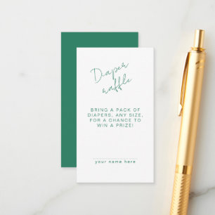 Diaper Raffle Marine Blue Coastal Baby Shower Enclosure Card