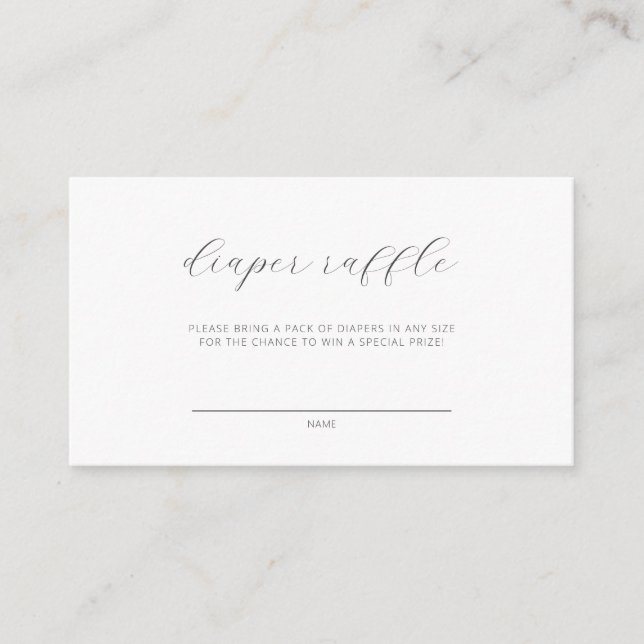 Diaper Raffle Modern Boho Baby Shower Enclosure Card (Front)