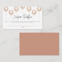 Diaper Raffle Pink Balloon Its a Girl Baby Shower