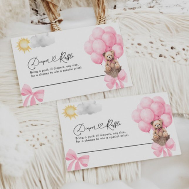 Diaper Raffle Pink Bear Card (Creator Uploaded)