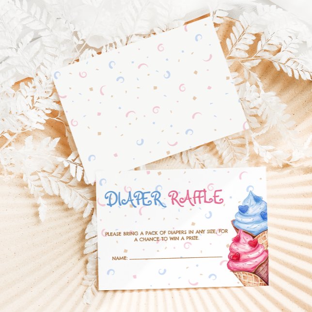 Diaper Raffle Pink Blue Gender Reveal Enclosure Card (Creator Uploaded)