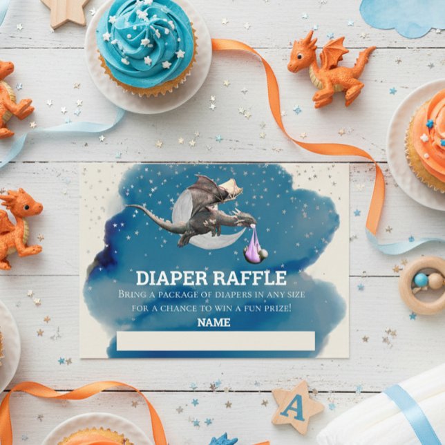 Diaper Raffle Pink Dragon  Enclosure Card (Creator Uploaded)