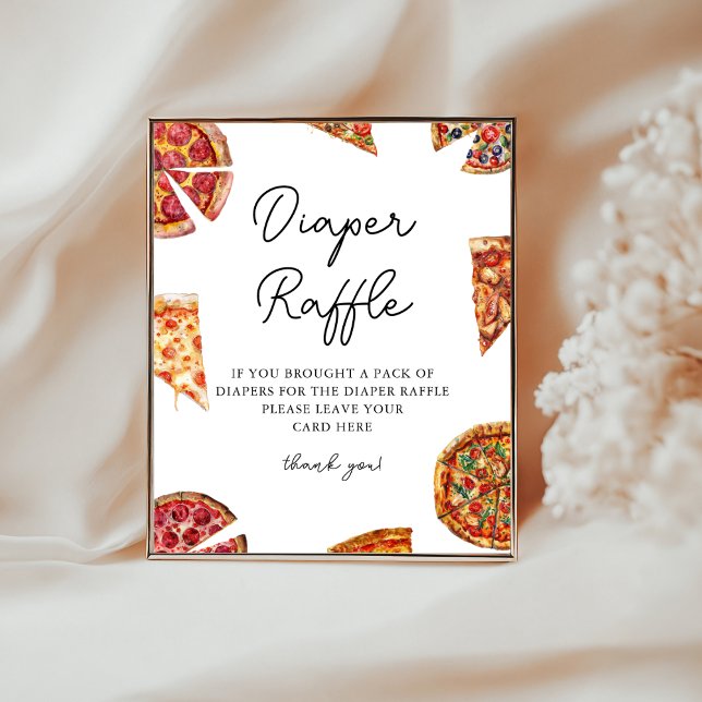 Diaper Raffle Pizza Baby Shower Sign (Creator Uploaded)