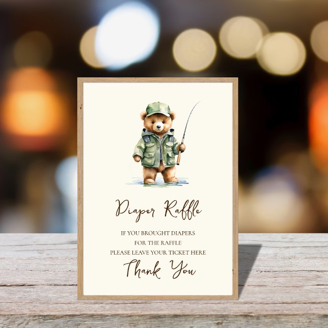 Diaper Raffle Sign A Little Fisherman Baby Shower (Creator Uploaded)